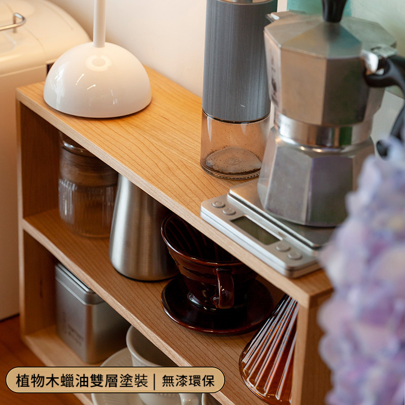 實木日式兩層杯架桌面置物架