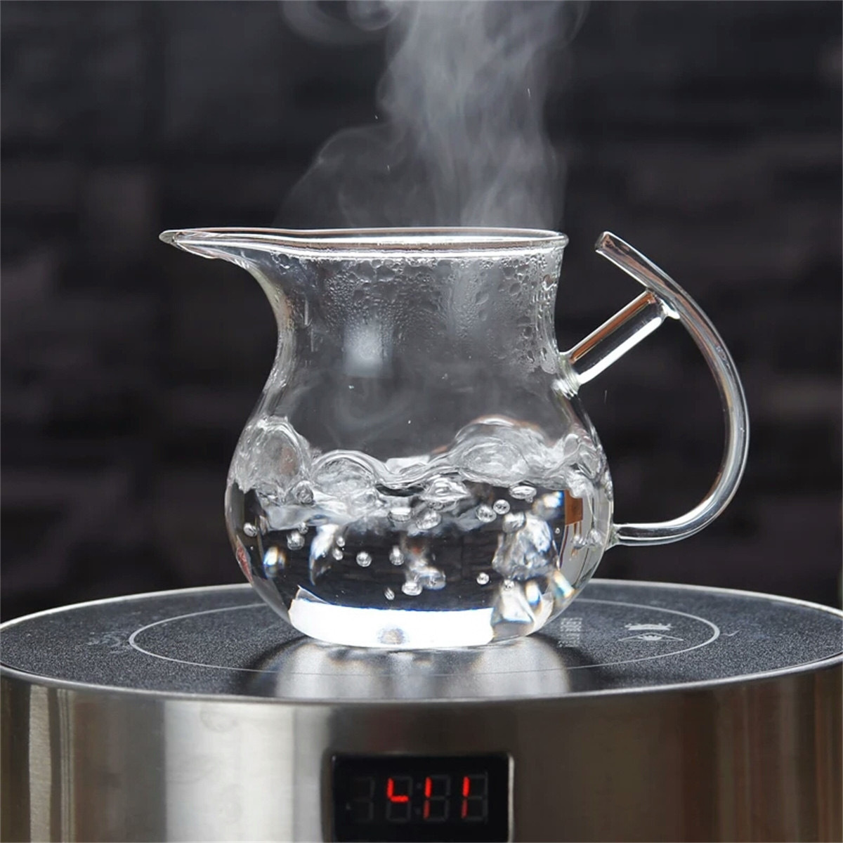 尖嘴雙耳高硼硅公道杯