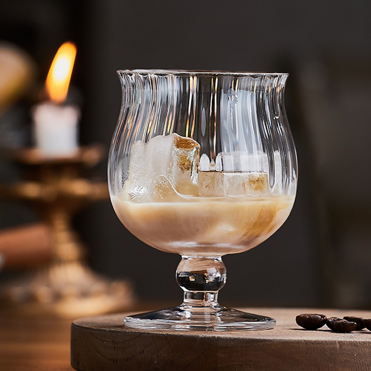 高脚水晶玻璃咖啡杯甜酒杯