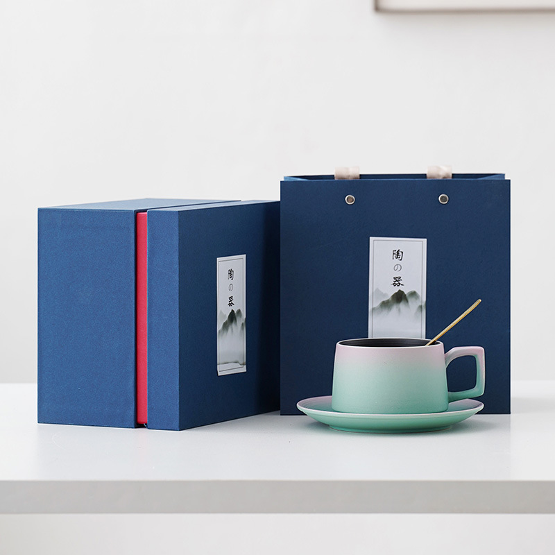 高檔禮盒咖啡杯陶瓷情侶對杯