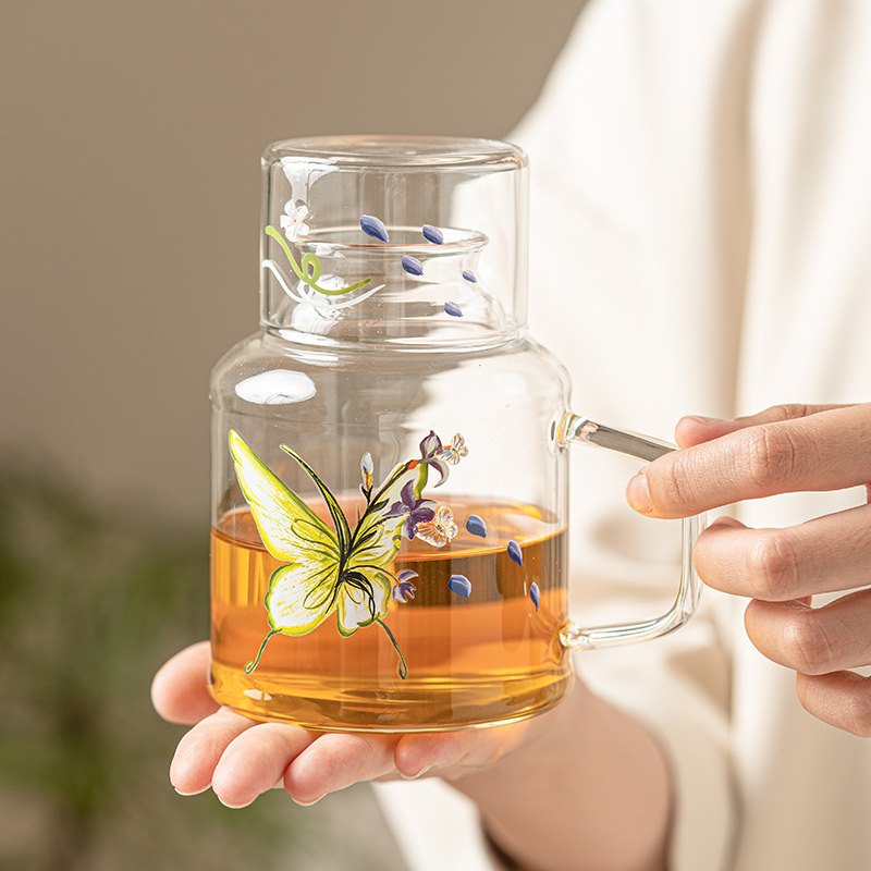 花蝴蝶冷水玻璃壺