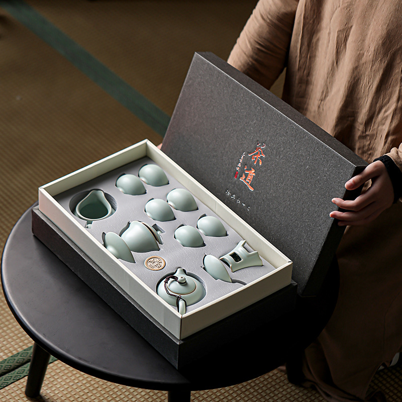 汝窯蓋碗陶瓷套裝