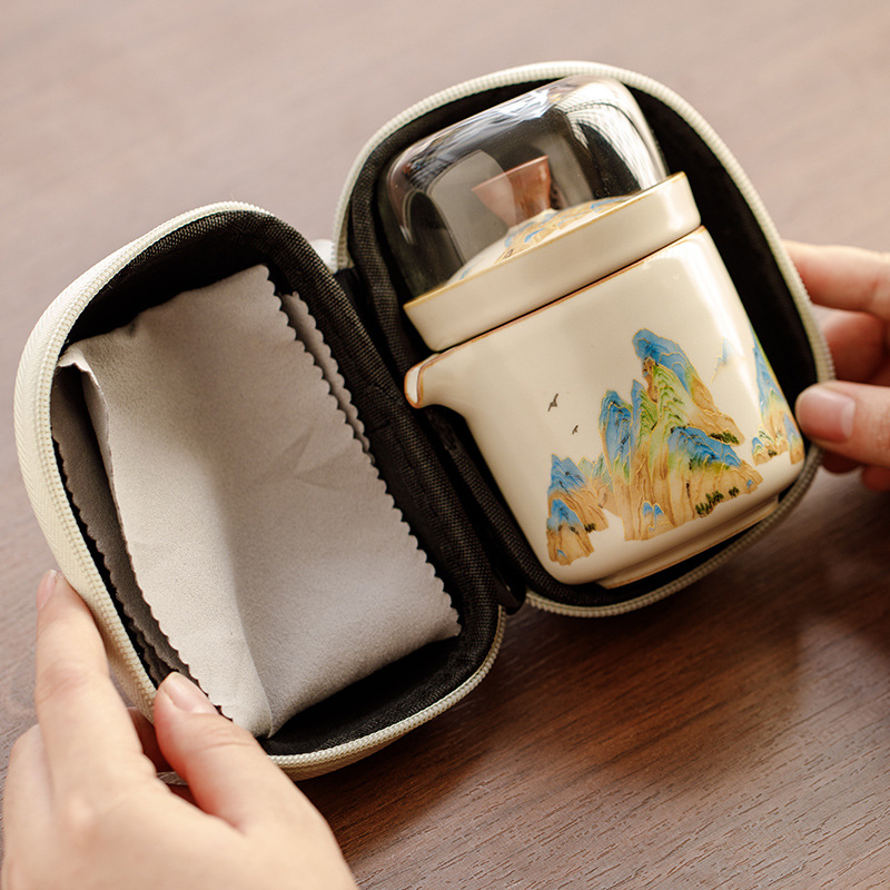 汝窯江山一壺四杯快客杯