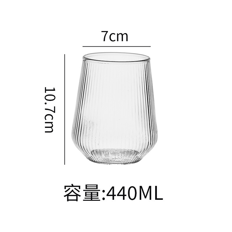 簡約敞口玻璃咖啡杯