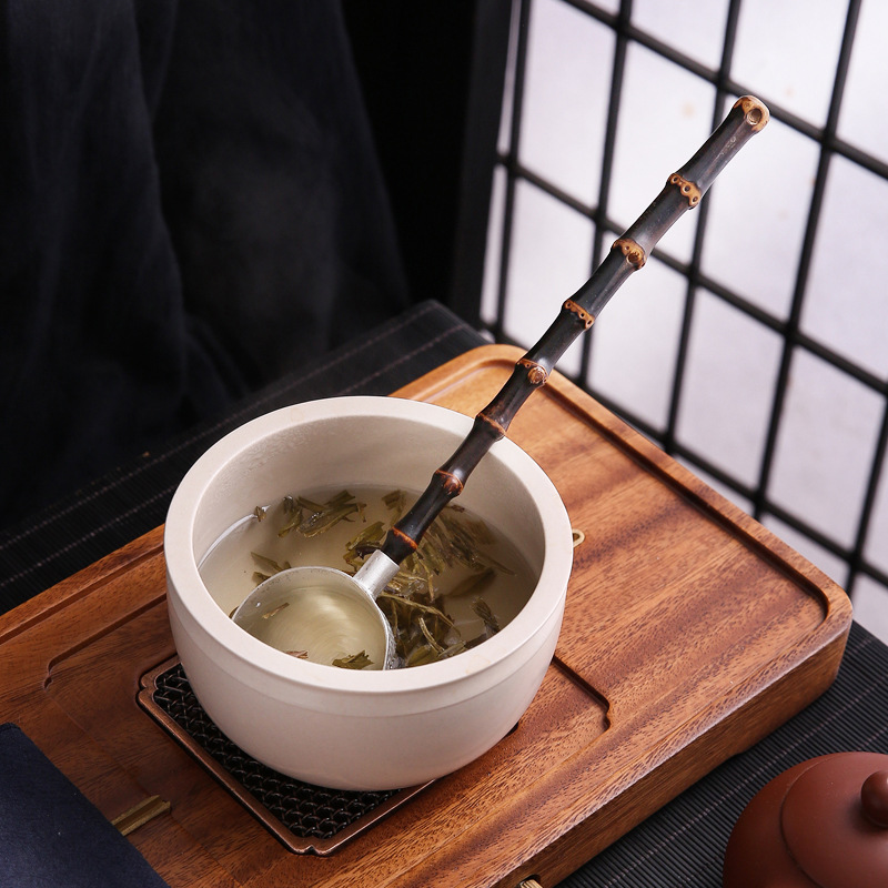 紫竹錫製茶湯勺