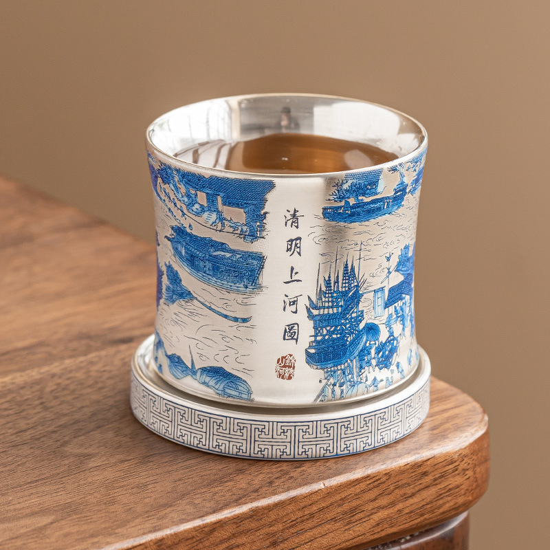 鎏銀清明上河圖轉轉主人杯