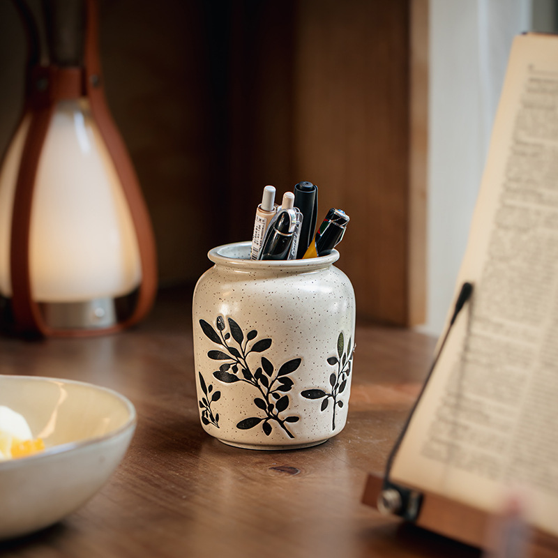 手繪復古陶瓷收納罐