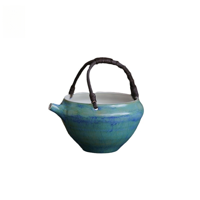 純手工日式粗陶竹編茶海