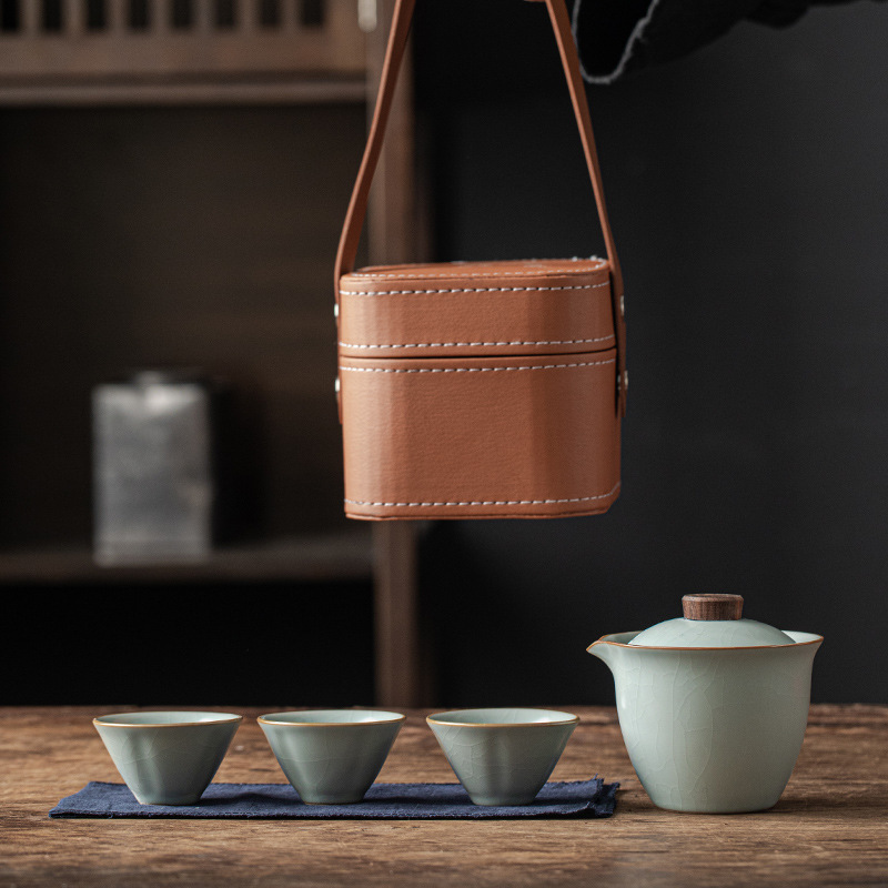 戶外旅行茶具快客杯一壺三杯