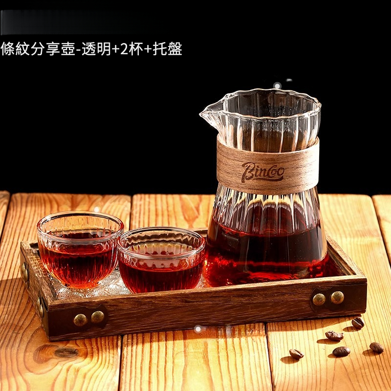 條紋咖啡分享壺套裝