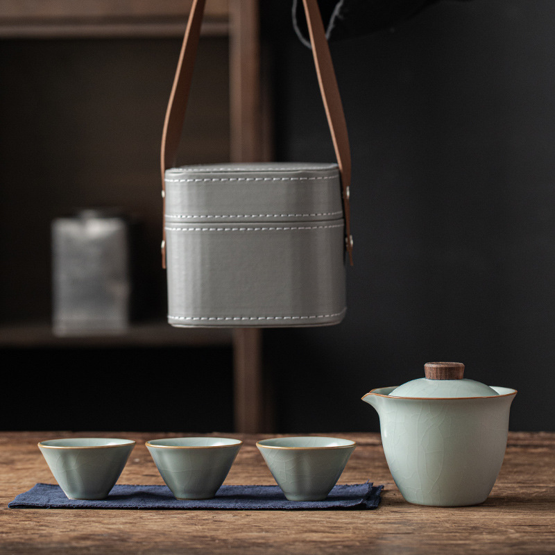 戶外旅行茶具快客杯一壺三杯