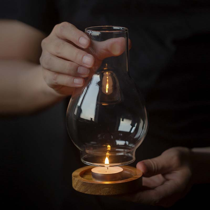 禪意復古風香薰蠟光燈茶室擺件