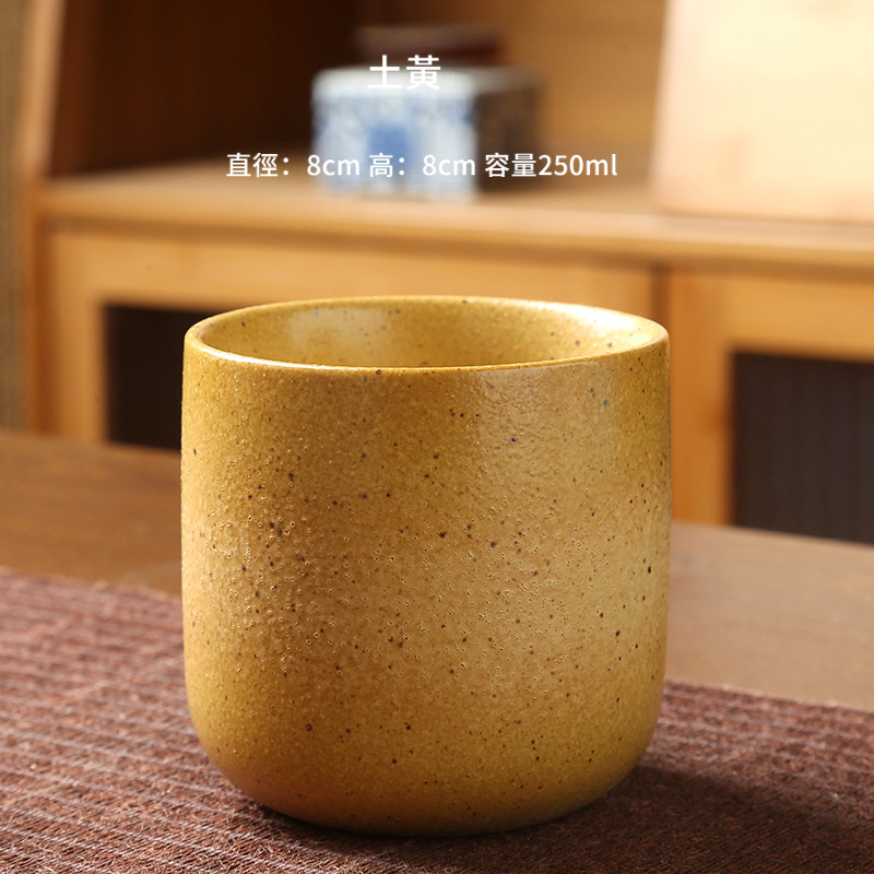 復古粗陶窯變陶瓷咖啡杯
