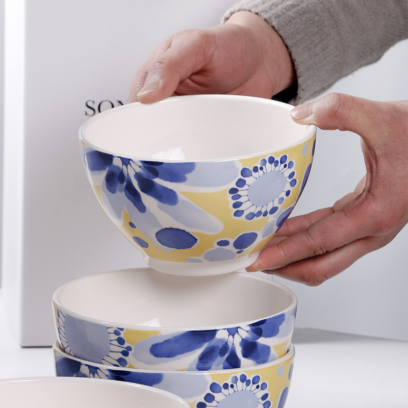 創意彩繪陶瓷麵碗