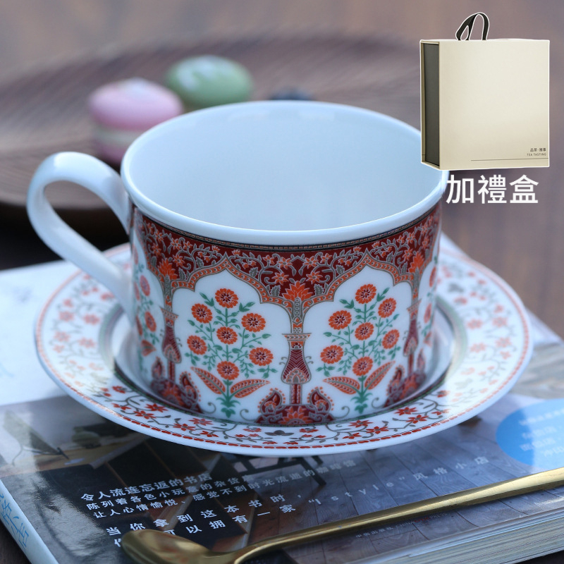 花園咖啡杯碟套組