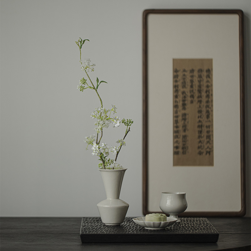 草木灰古泥花瓶茶道配件