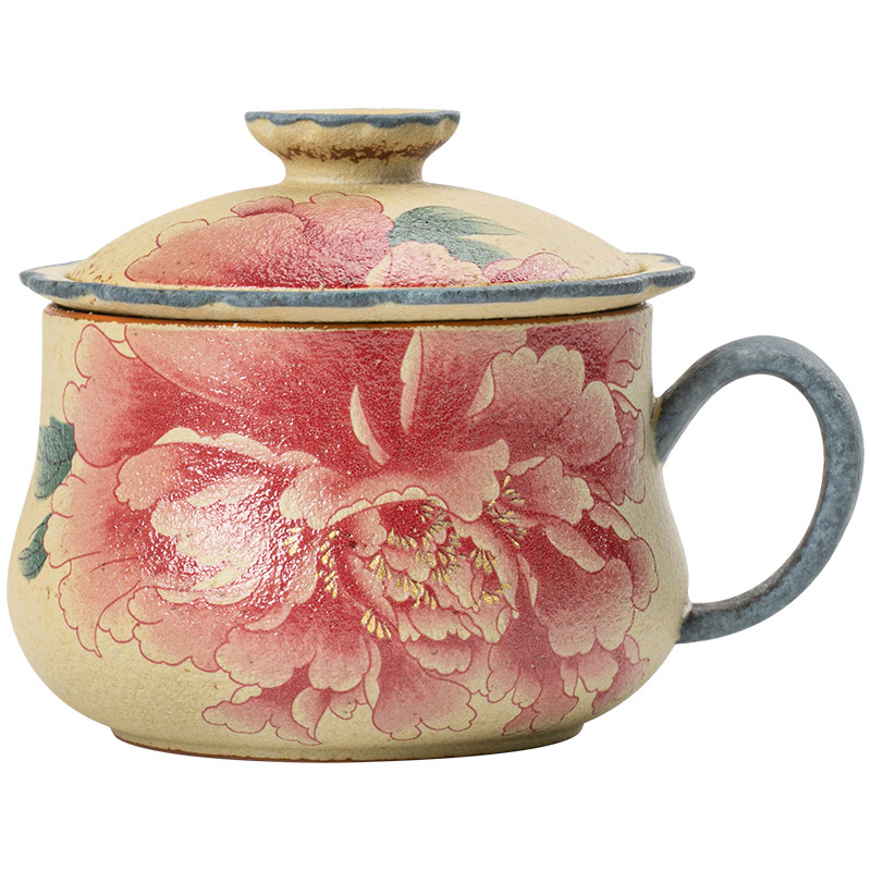 火石紅陶瓷茶咖杯泡茶杯