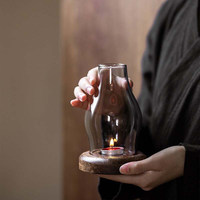 日式玻璃燭臺