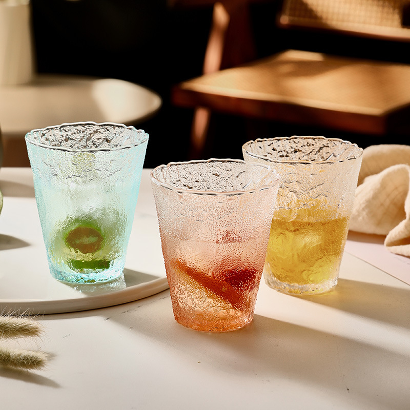 日式冰川雨霧玻璃咖啡杯