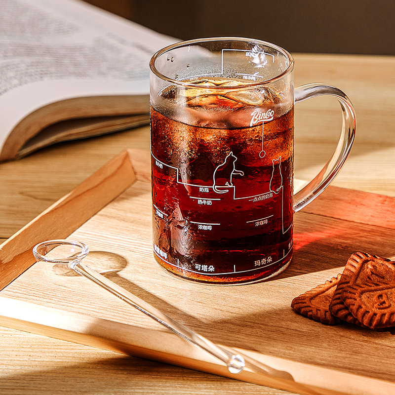 貓貓簡約刻度咖啡杯