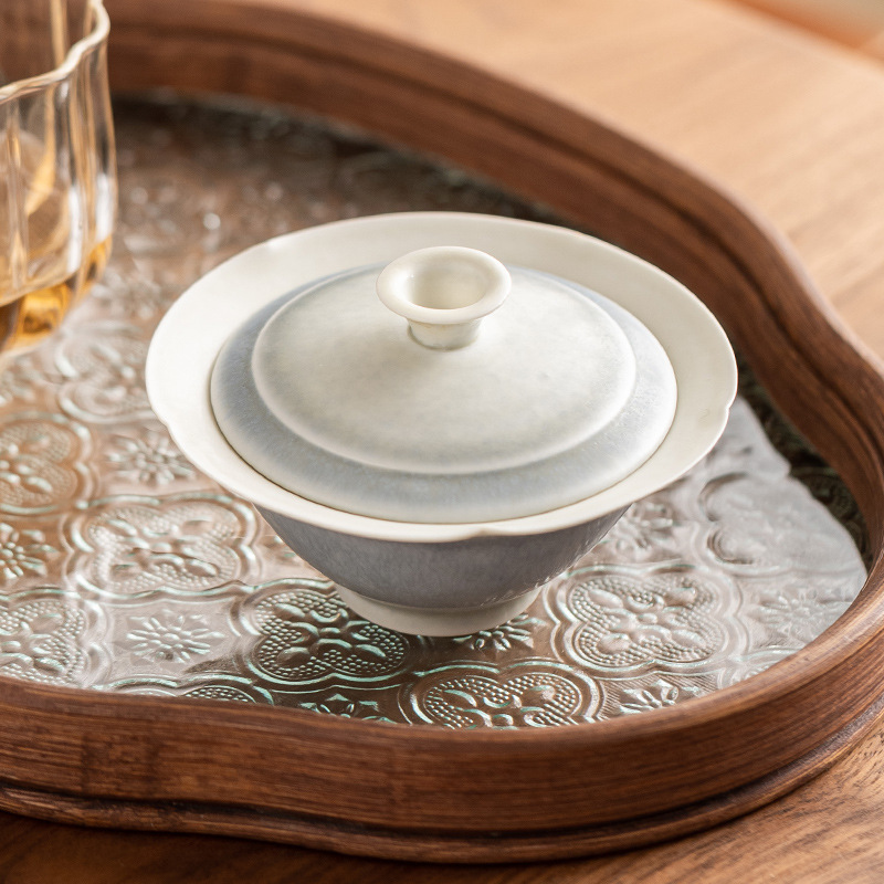 輕薄窯變斗笠蓋碗