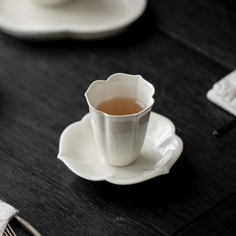 草木灰手工花瓣陶瓷聞香杯