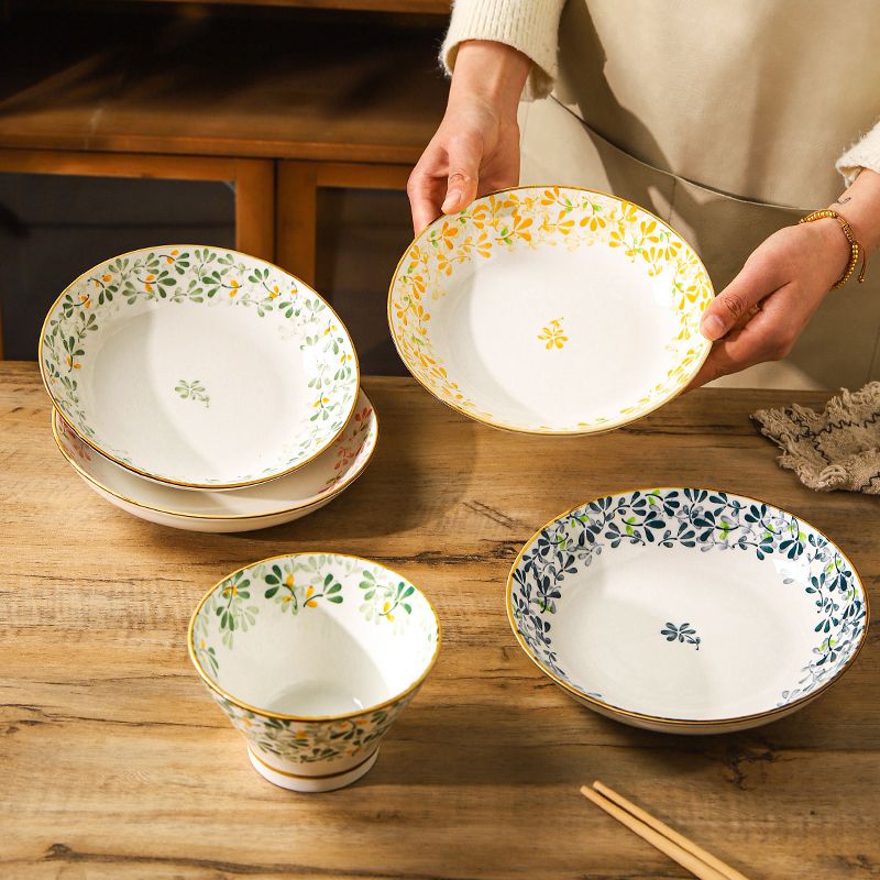 日式陶瓷網紅創意碗盤組合套裝