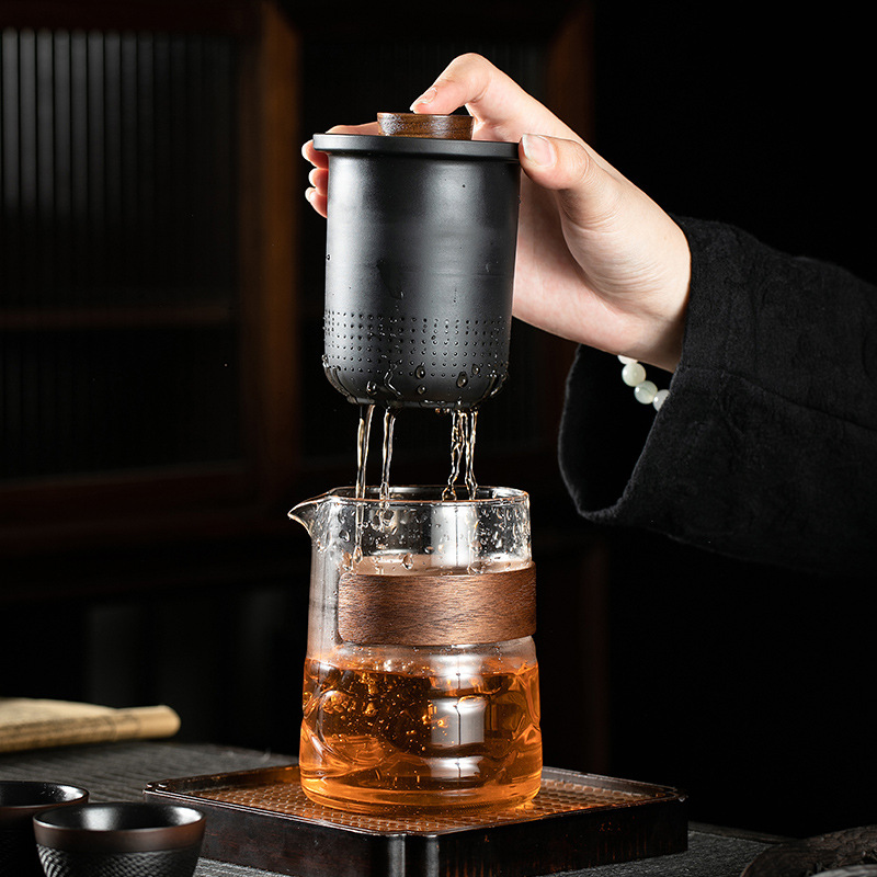 紫陶玻璃旅行茶具