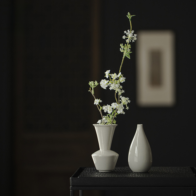 草木灰古泥花瓶茶道配件