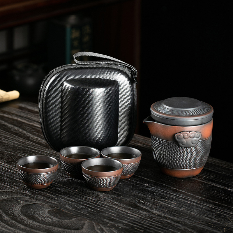 紫陶祥雲旅行茶具