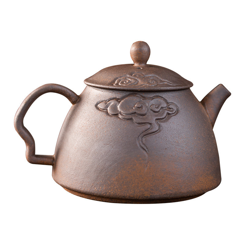 手工粗陶無釉原礦茶壺