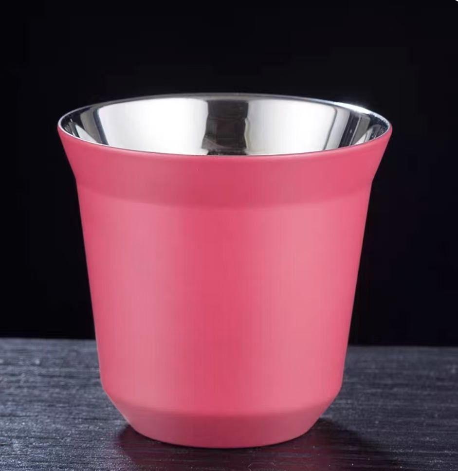 不鏽鋼雙層膠囊咖啡杯