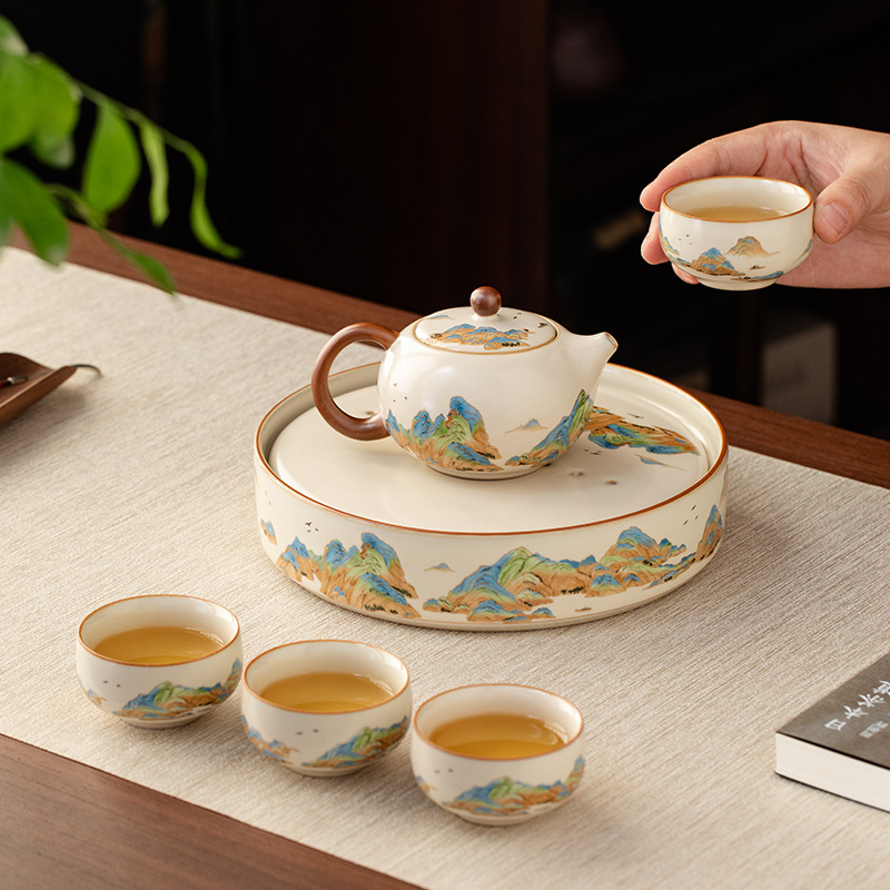 汝窯千裡江山功夫茶具套裝