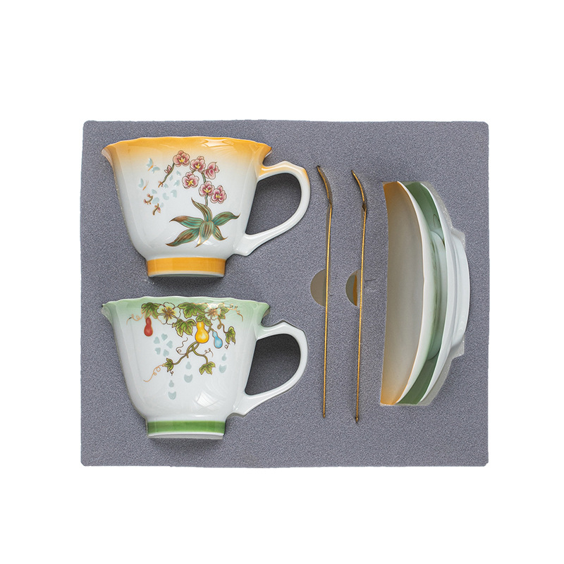 玲瓏花神咖啡杯碟