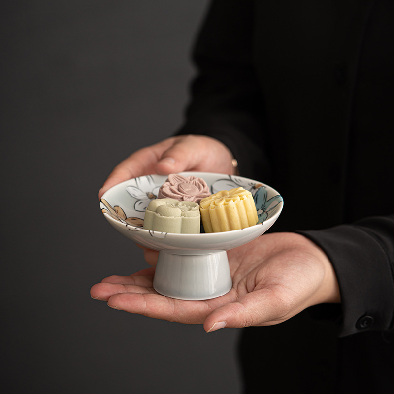 日式櫻花高腳糕點零食盤