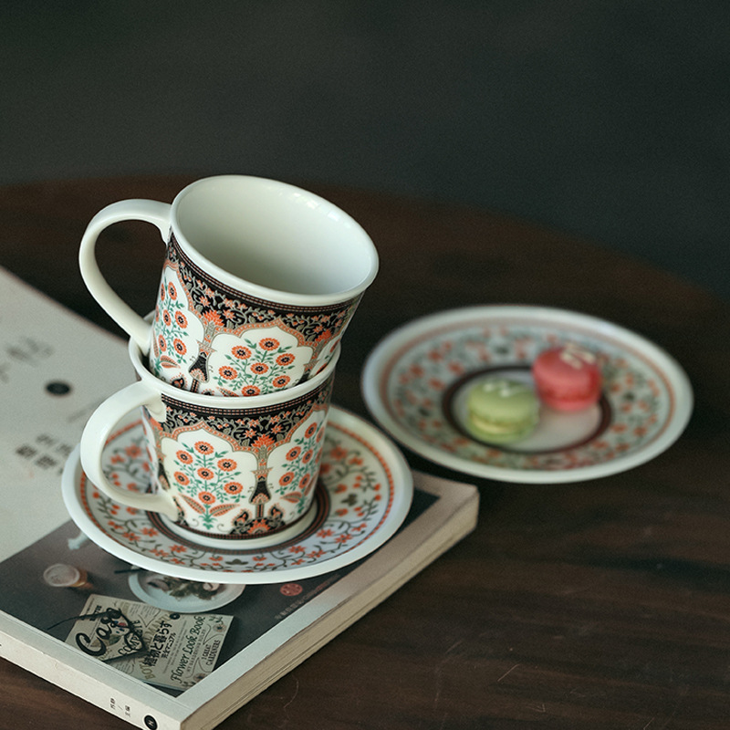 花園咖啡杯碟套組