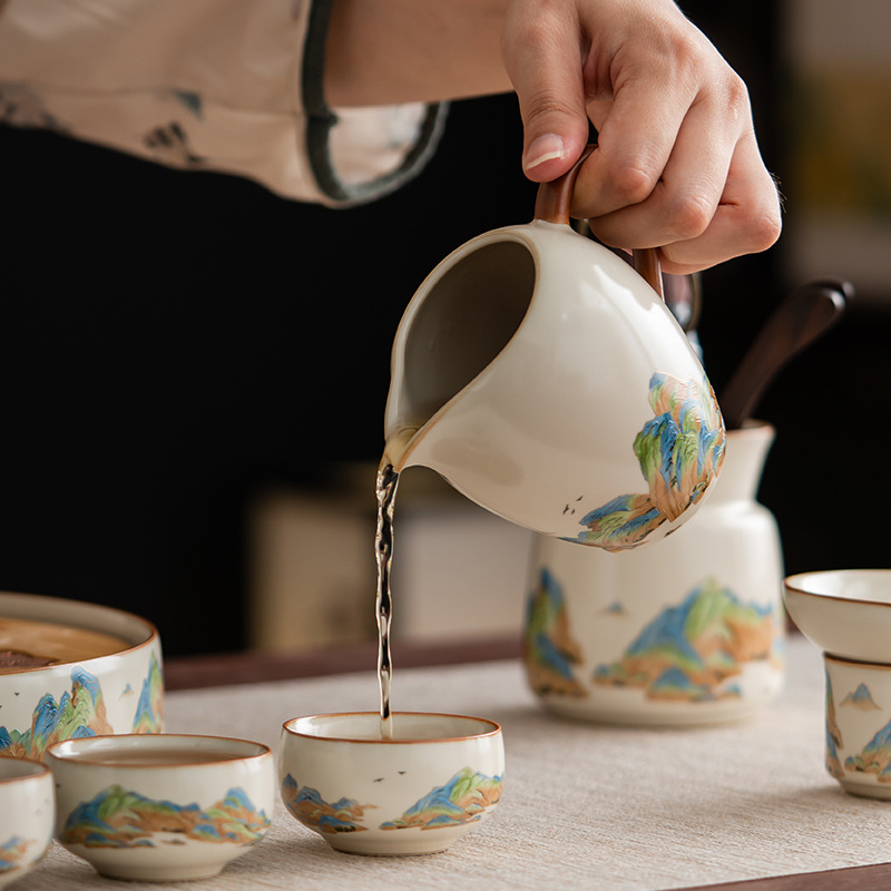 汝窯千裡江山功夫茶具套裝