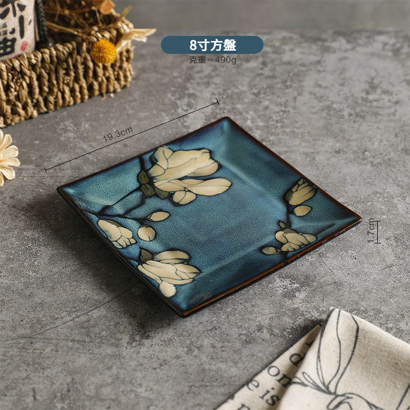 玉蘭花陶瓷餐具釉下彩飯碗湯碗套裝