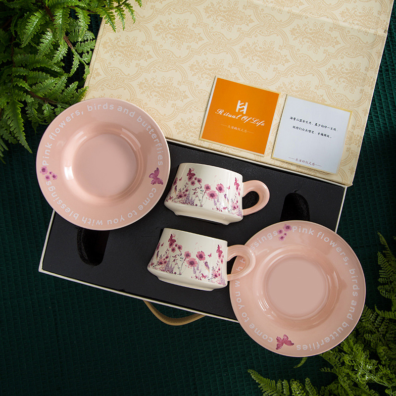 秘密花園咖啡杯陶瓷禮盒