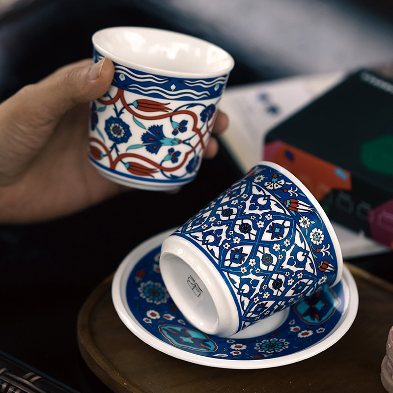 高顏值陶瓷豬口杯咖啡杯碟