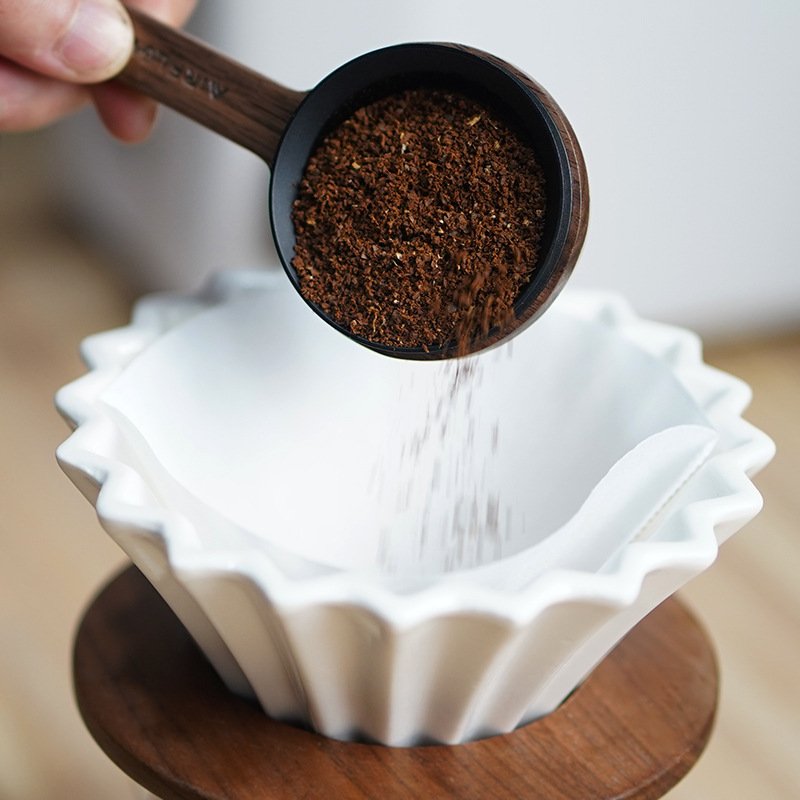 黑胡桃木量豆勺12G