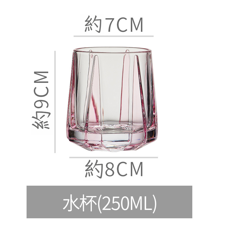 日式劍紋水晶玻璃杯