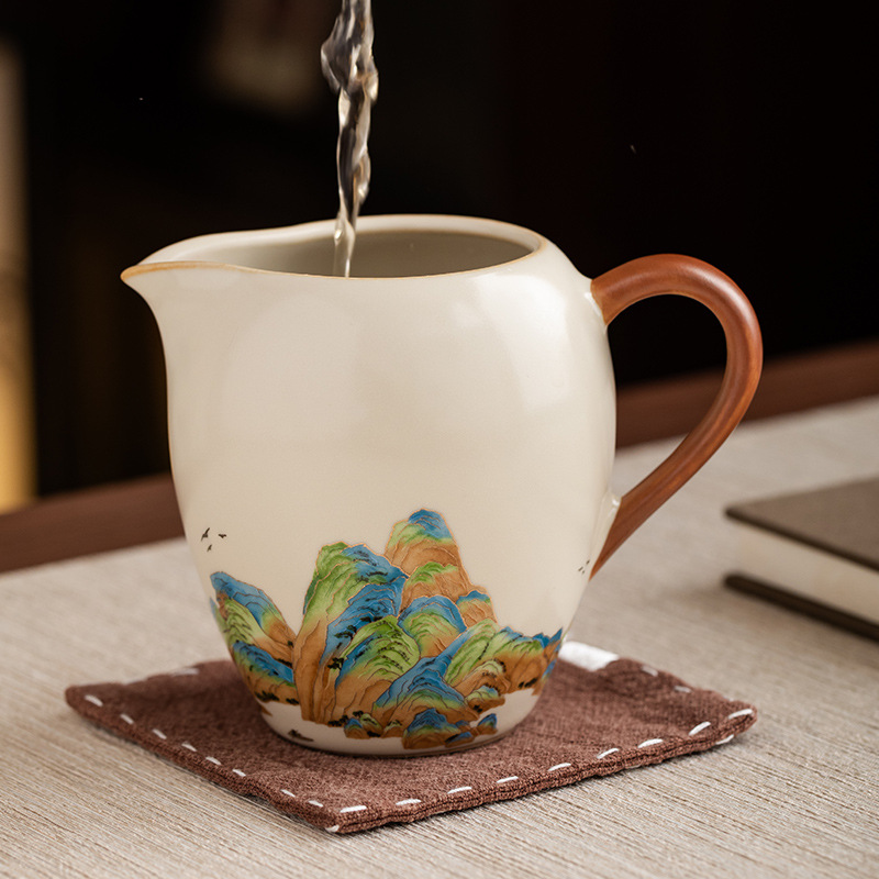 千裡江山汝窯公道杯