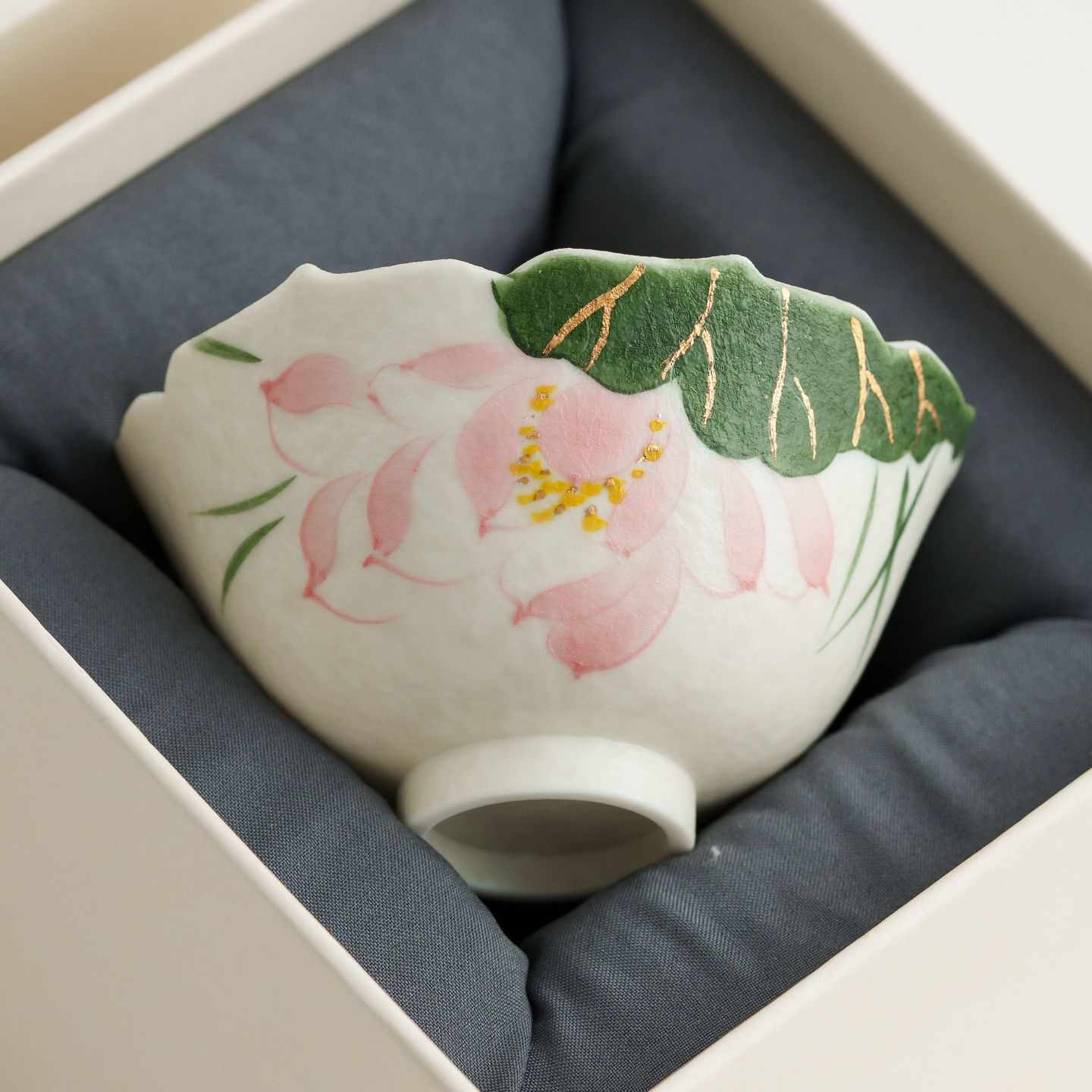 灑金手繪小茶杯陶瓷單杯品茗杯具茶盞