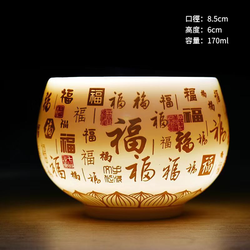 冰種玉瓷心經杯