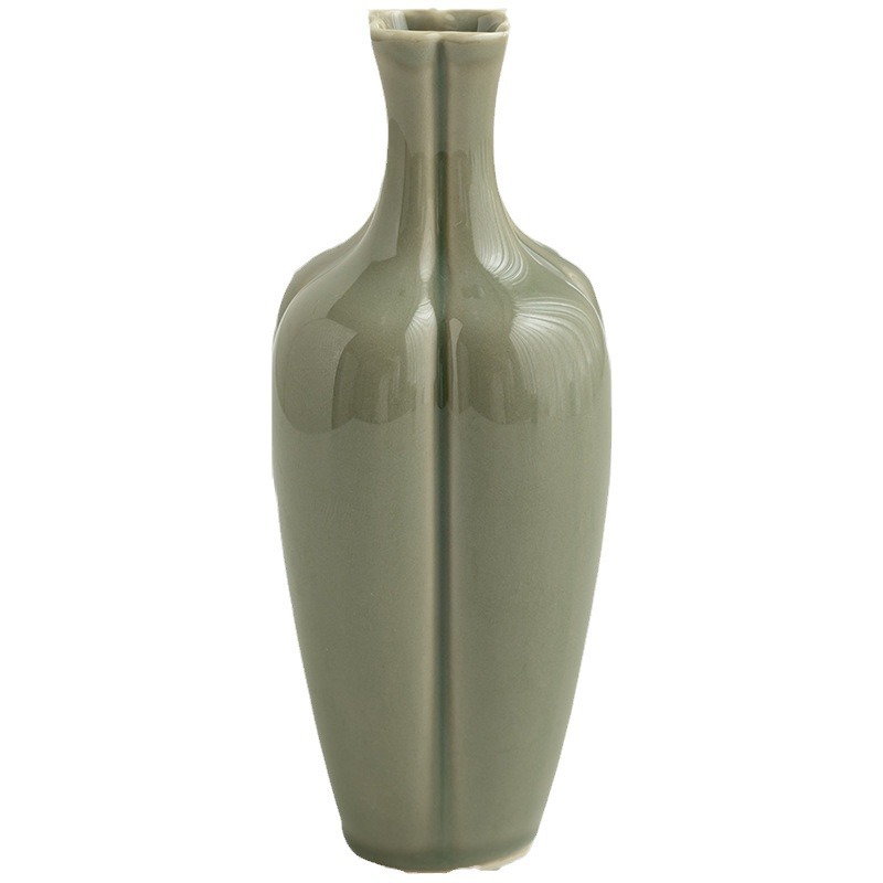 越窯青瓷四葉草花器