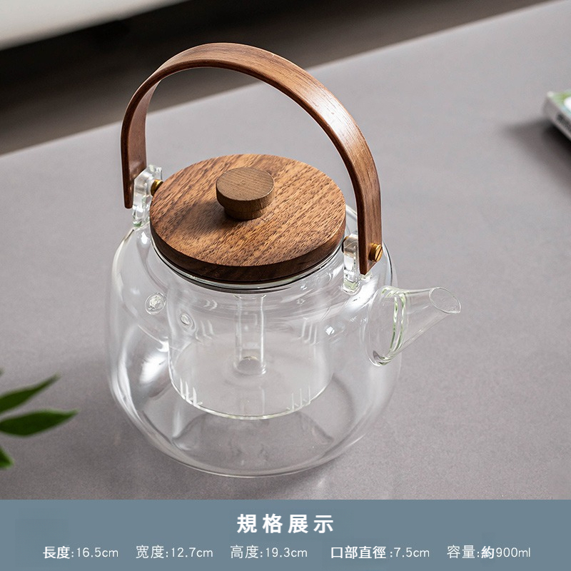 玻璃一體內膽大容量煮茶器燒水壺