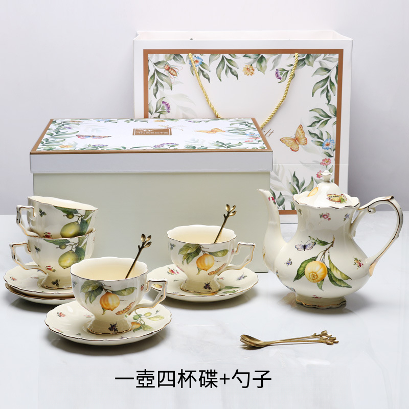 歐式田園風陶瓷咖啡杯碟