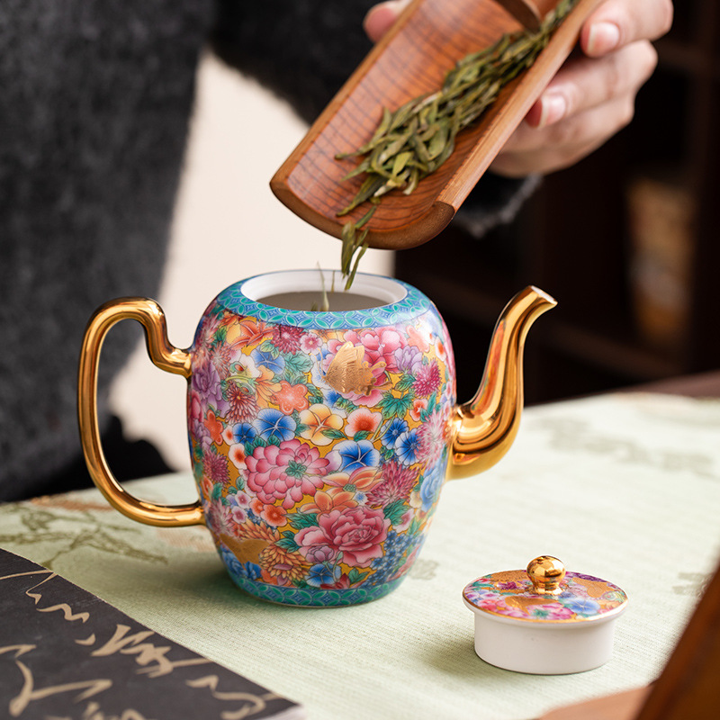 琺瑯彩陶瓷瓊玉壺