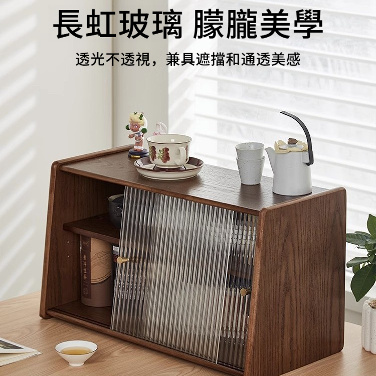 實木餐邊收納櫃置物架